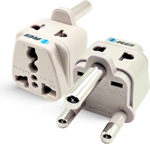 Vista 11 de OREI Adaptador de enchufe universal 2 en 1 tipo M para Sudáfrica y más