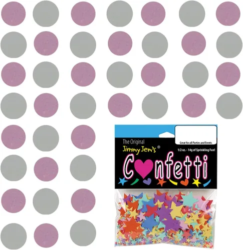 Vista 128 de Confetti Circle 1/4" Negro, Azul Marino Combo - 2 bolsas de media onza (1 oz) (8550/9971)