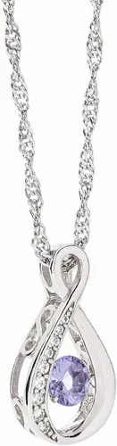 Vista 2 de Stauer - Collar de tanzanita bailarina para mujer, Gema, tanzanita