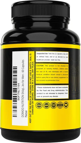 Vista 3 de Suplemento Shilajit para hombres y mujeres con musgo marino, Ashwagandha, Tongkat Ali, boro, zinc, PQQ, pimienta negra, magnesio, ácido fúlvico