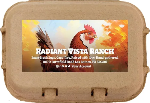 Vista 9 de Havongki 1,000 hojas – VOL.2 – Etiquetas personalizadas para cartón de huevos de 4 x 2 pulgadas, calcomanías adhesivas de huevos frescos de granja