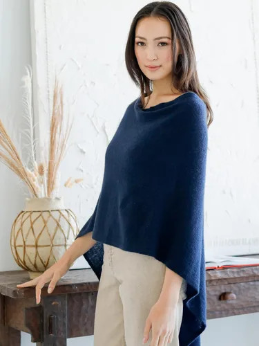 Vista 5 de CLAUDIA NICHOLE by Alashan Poncho estilo vestido, 100% cachemira
