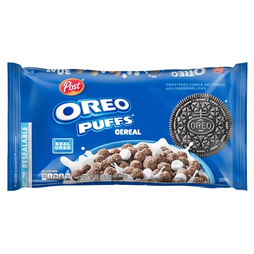 Vista 12 de Post Oreo - Taza de cereales Puff de chocolate, taza de 1 oz (paquete de 12) Taza de cereales individual, desayuno sobre la marcha