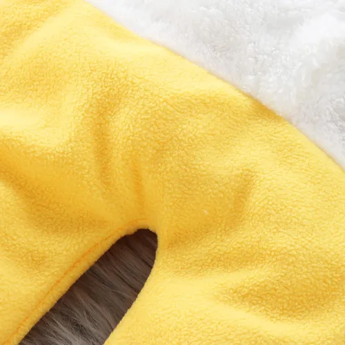 Vista 6 de Disfraz de animal para niños pequeños, overol de forro polar con gorro de pollo, conjunto de trajes para bebés y niñas de invierno