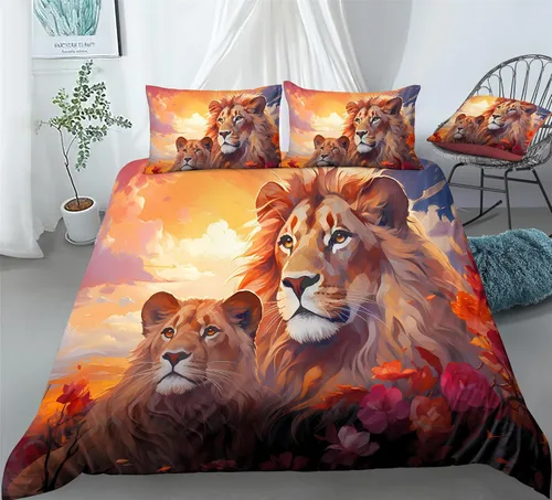 Vista 21 de REALIN Juego de funda de edredón con diseño de Hawthorn 3D, ropa de cama con diseño de bosque japonés, montaña, río, 2/3/4 piezas