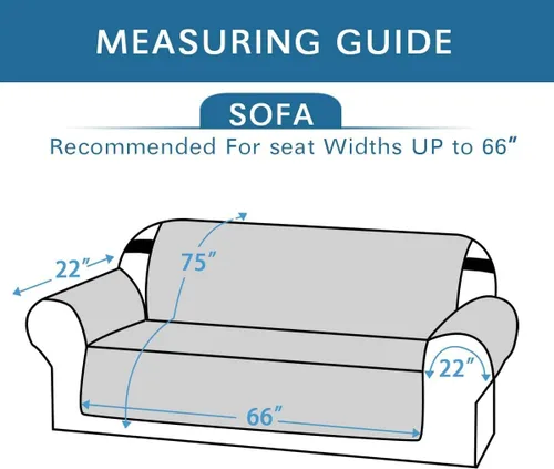 Vista 49 de H.VERSAILTEX Funda de sofá resistente al agua para sofá de 3 cojines, reversible, protector de muebles acolchado con correa elástica, funda de sofá