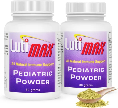 Vista 10 de Luti max - Suplemento cerebral pediátrico en polvo con luteolina y rutina, memoria, enfoque, músculo y apoyo inmunológico para niños, suplementos
