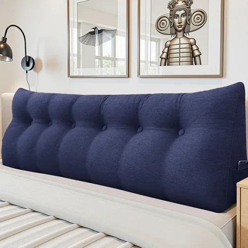 Vista 15 de Almohada de Cuña para Cabecero - Almohada Triangular para Cabecero de Cama, Almohada de Cuña para Descanso en la Cama, para Sentarse en la Cama