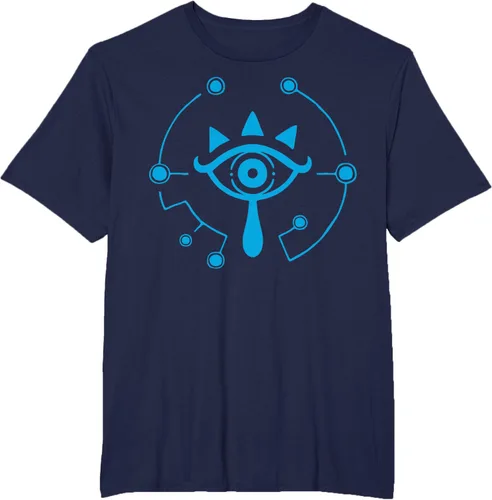 Vista 14 de Zelda Breath of The Wild Sheikah Eye Logo Camiseta Negro