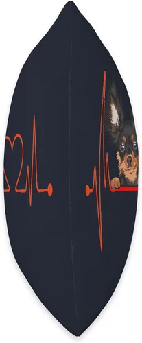 Vista 2 de Russian Toy Terrier Owners & Lovers Gifts & Tees Russian Toy Terrier Heartbeat EKG My Dog is My Valentine - Almohada de 16 x 16 pulgadas, multicolor