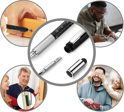 Vista 4 de Regalos para hombres y adultos, bolígrafos multiherramienta 6 en 1, regalos de elefante blanco para adultos, accesorios geniales