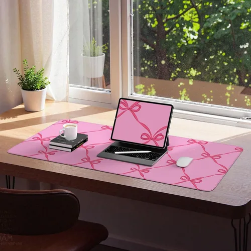 Vista 7 de iCasso Alfombrilla de escritorio para teclado y mouse, alfombrilla de mouse grande para escritorio, alfombrilla de escritorio para computadora