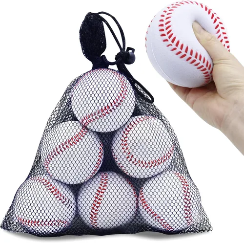 Vista 23 de Magicorange Béisbol, Bolas de Espuma para Entrenamiento de Béisbol Bolas de Práctica sin Marcado para Golpear, Lanzamiento Suave, Bateo, Campo