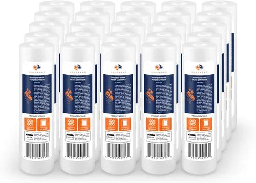 Vista 9 de Aquaboon Filtro de Sedimentos de 5 Micrones 10 x 2.5 - Repuesto de Filtro de Agua para Toda la Casa Compatible con Filtros de Agua de Pozo - P5