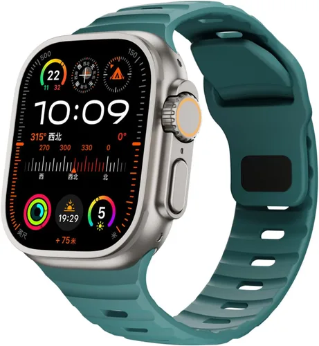Vista 16 de Correas de silicona deportivas compatibles con Apple Watch Band de 1.929 in, 1.811 in, 1.772 in, 1.732 in, 1.654 in, 1.614 in, 1.575 in, 1.496 in