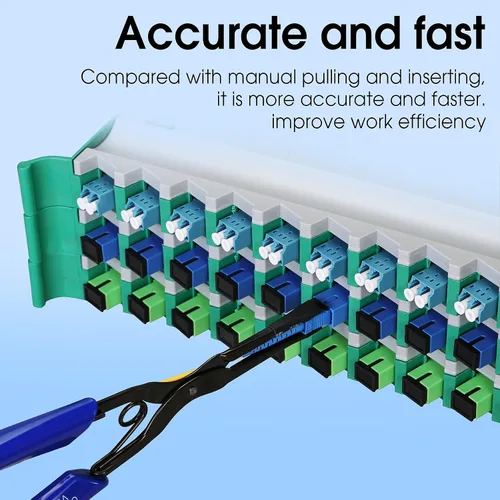 Vista 3 de Alicates de fibra óptica Brida Abrazadera de brida de fibra óptica Conector de fibra eficiente Herramienta de inserción y extracción de brida