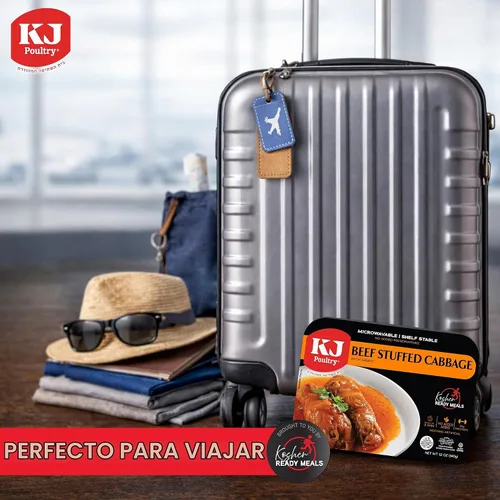 Vista 6 de KJ Poultry Kosher Ready Meals – Rollos de col rellenos de ternera, comidas de carne MRE listas para comer, sin gluten (paquete de 1) preparado
