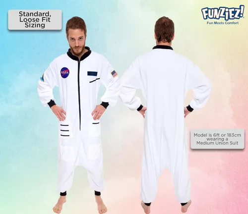 Vista 3 de Silver Lilly Disfraz de astronauta de una pieza para adultos, disfraz de cosplay, plateado