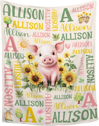 Vista 12 de Manta de conejo personalizada para niños y niñas, manta de bebé ultra suave, regalo personalizado, decoración de manta con nombre, 30 x 40 pulgadas