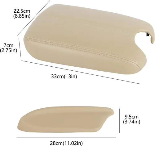 Vista 8 de Funda para consola central y reemplazo de reposabrazos de paneles de puerta delantera para Honda Accord 2008 2009 2010 2011 2012 Beige