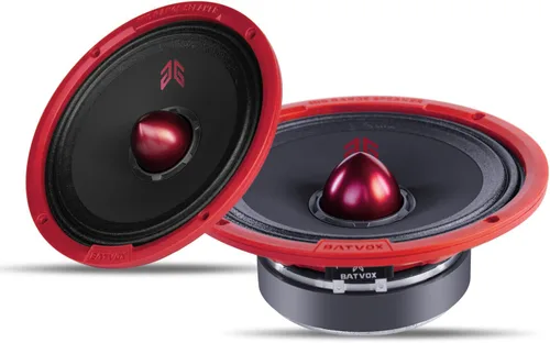 Vista 16 de MX40P1 Altavoz de Rango Medio de 4 Pulgadas 120 Vatios 4 Ohmios Tapa Antipolvo Roja, Altavoces de Audio de Calidad Premium para Puerta de Automóvil