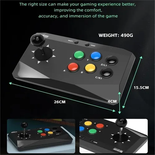 Vista 8 de Y3 Arcade 4K Video Game Console with Game Arcade Keyboard Built-in 10000 Games Stick