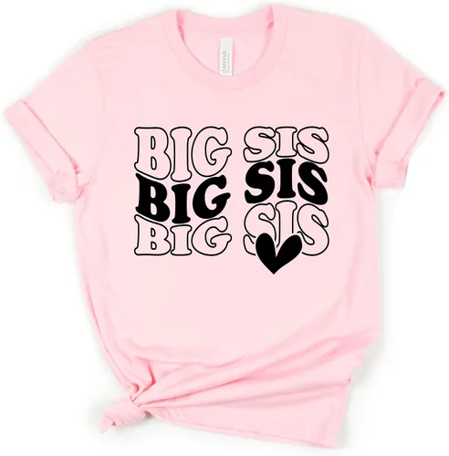 Vista 4 de Big Sister Shirt, Sibling Reveal, Pregnancy Reveal, Announcement Shirt, Baby Shower Gift, Toddler Girl Outfit, Trendy Retro Toddler Outfit