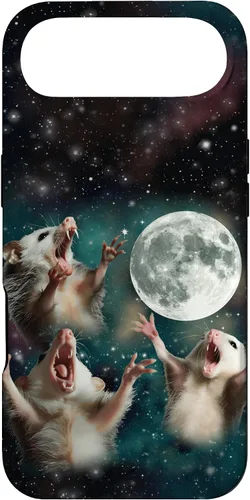 Vista 27 de Three Possum Moon 3 Opossum Funny Weird Cursed Meme Case para iPhone 17