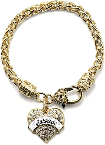 Vista 87 de Inspired Silver - Pulsera de plata con dije de corazón pavé con circonitas cúbicas