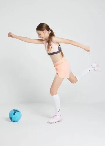 Vista 5 de BALEAF Pantalones cortos atléticos de baloncesto para niñas con forro para niños, tenis, correr, entrenamiento, animación, pantalones cortos