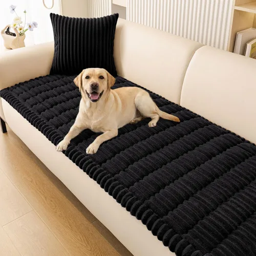 Vista 40 de Smiry - Funda para sofá para perros lavable, fundas para sofá de mascotas no deslizantes y peludas para sofá de 3 cojines, aptas para mascotas