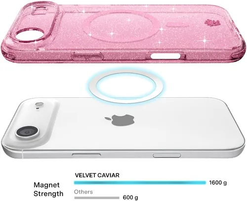 Vista 1056 de VELVET CAVIAR Funda para iPhone 15, compatible con MagSafe, probada contra caídas de 10 pies, fundas protectoras de diseño, leopardo color rosa