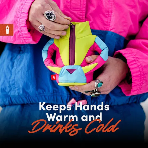 Vista 8 de Puffin - Chaqueta de esquí The Miller - Enfriador de botellas y latas altas aislado I Aislante de botellas de cerveza y latas de refrescos, mantiene