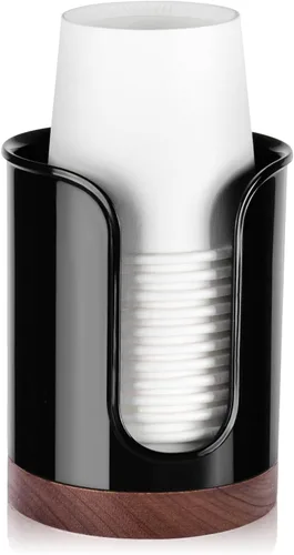 Vista 8 de Dispensador de vasos de baño - Portavasos pequeño para tazas de baño Dixie de 3 oz, tazas de enjuague bucal, dispensador de tazas de 3 a 4 onzas