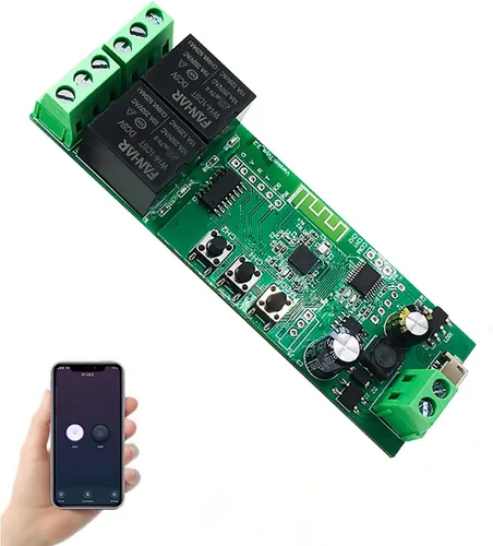 Vista 16 de Módulo de conmutación de relé WiFi inteligente de 1 canal USB 5V/AC85V-250V, compatible con control Bluetooth, control remoto de la aplicación