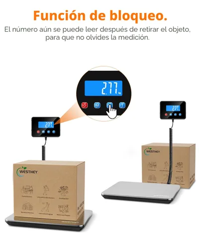 Vista 5 de Báscula de envío de 0.5 oz a 440 libras de alta precisión digital postal de peso para equipaje para paquetes, almacén, hogar, pequeña empresa