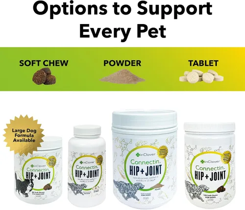Vista 7 de InClover Connectin Suplemento natural para cadera y articulaciones para gatos con glucosamina, condroitina y ácido hialurónico, polvo