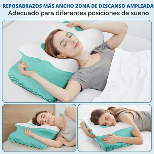 Vista 7 de CushZone Almohada Cervical para el Cuello, Almohadas de Espuma Viscoelástica de Soporte para el Cuello para Dormir, Almohada de Hombro para Personas