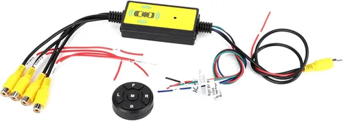 Vista 4 de Convertidor de conmutación de video para automóvil, 4 entradas, 1 salida, interruptor de sistema de video para camiones RV