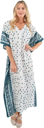 Vista 50 de Miss Lavish London - Kaftán largo para mujer - Kaftán de playa africano y kaftan moderno para fiesta y bodas 109-azul