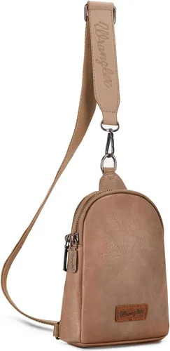 Vista 16 de Wrangler Bolso bandolera pequeño para mujer, bolsos cruzados de cuero *Clásico-marrón