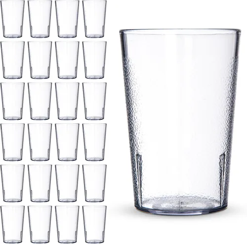 Vista 8 de Vasos de plástico Carlisle, apilables, resistentes a la rotura, sin BPA, Transparente