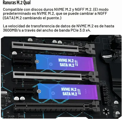 Vista 5 de X99 Placa Base de CPU Dual Intel LGA 2011-V3 para Procesador de Serie Xeon E5 V3/V4