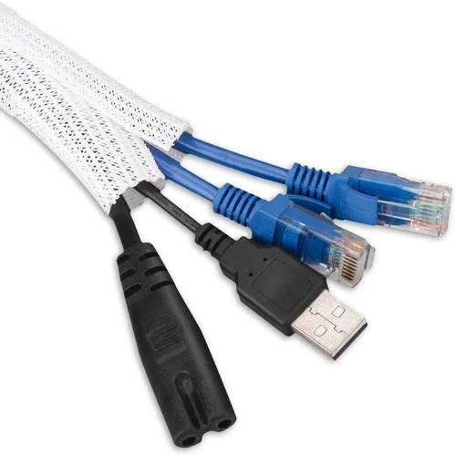 Vista 19 de AGPTEK Cable Sleeve, 10ft - 1 inch Cable Management Cord Hider, Black Negro