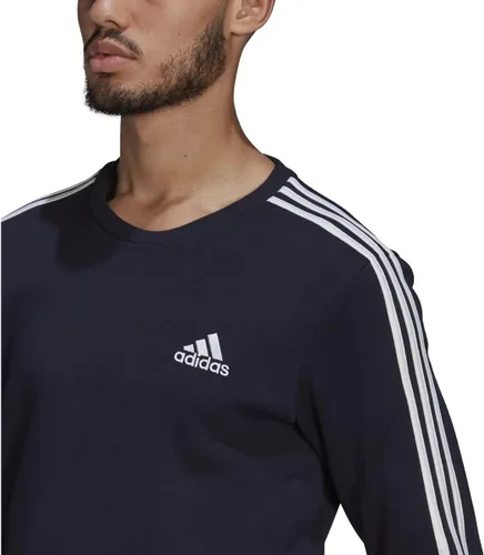 Vista 3 de adidas Sudadera Essentials de forro polar con 3 rayas para hombre