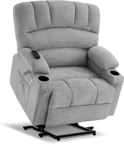 Vista 27 de MCombo Silla Reclinable Elevadora Eléctrica de Gran Tamaño para Ancianos, Silla Elevadora con Calor y Masaje, Reclinable Elevadora para Grandes