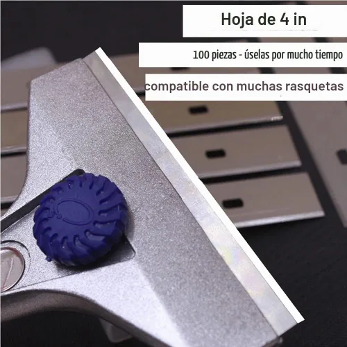 Vista 4 de WRAPXPERT Cuchilla raspadora de 4 pulgadas, 100 piezas de repuesto para limpiar la pared de vidrio Ventanas Estufa