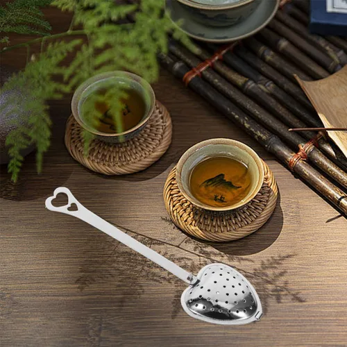 Vista 7 de 10pcs filtro de té colador de té herramienta de té infusor de té colador en forma de corazón infusor de té