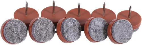 Vista 2 de Almohadillas redondas de fieltro resistentes para muebles, protectores de piso de madera dura para silla, mesa, escritorio, armario, sofá, sofá