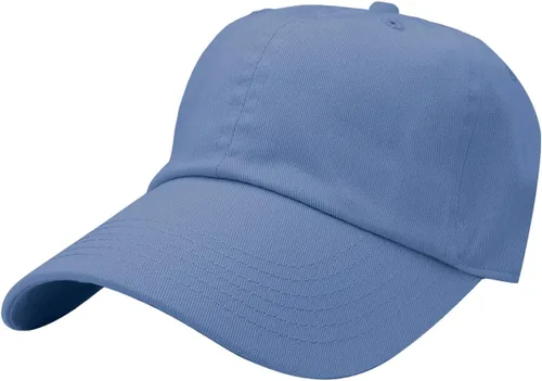 Vista 25 de Gorra de béisbol clásica Falari, sombrero de papá 100% algodón suave, talla ajustable Aguamarina